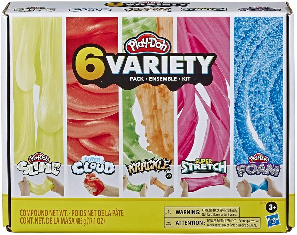 Play-Doh Compound Corner Variety 6 Pack - Slime, Cloud, Krackle, Stretch, Foam