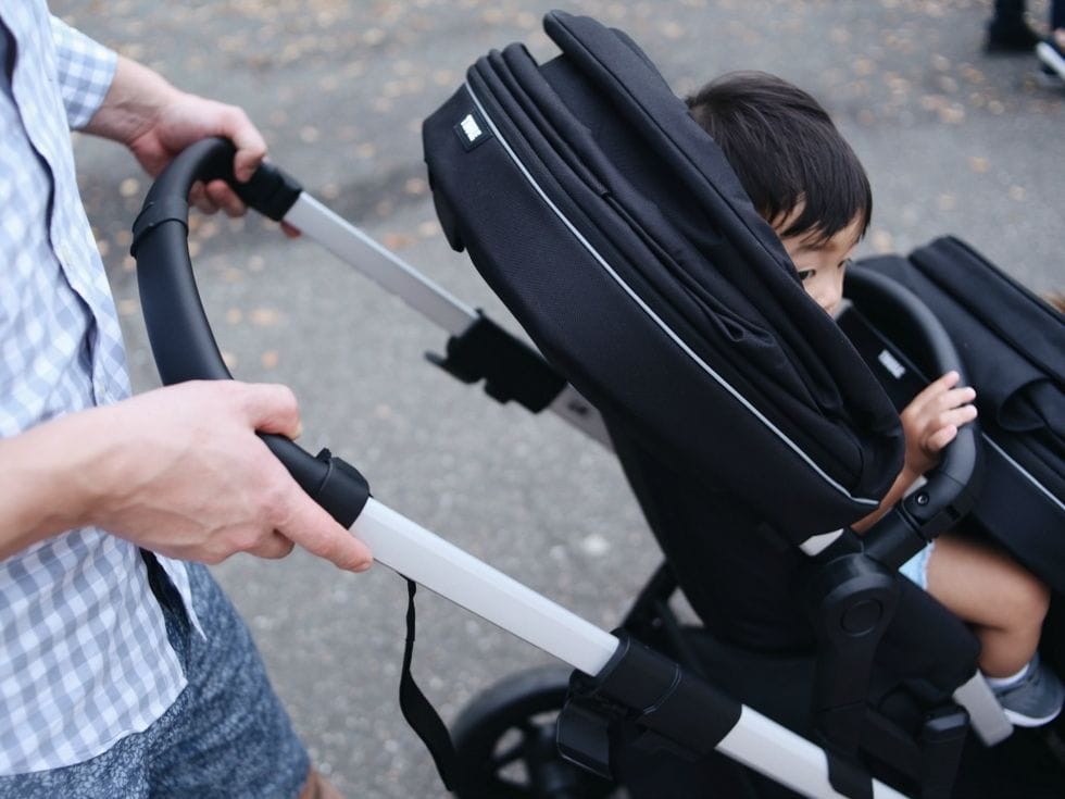 thule sleek double stroller review 2 - Motherly