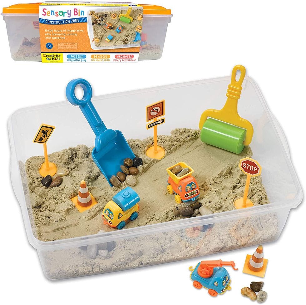 Creativity for Kids Sensory Bin: Construction Zone Playset